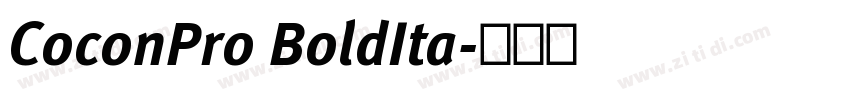 CoconPro BoldIta字体转换